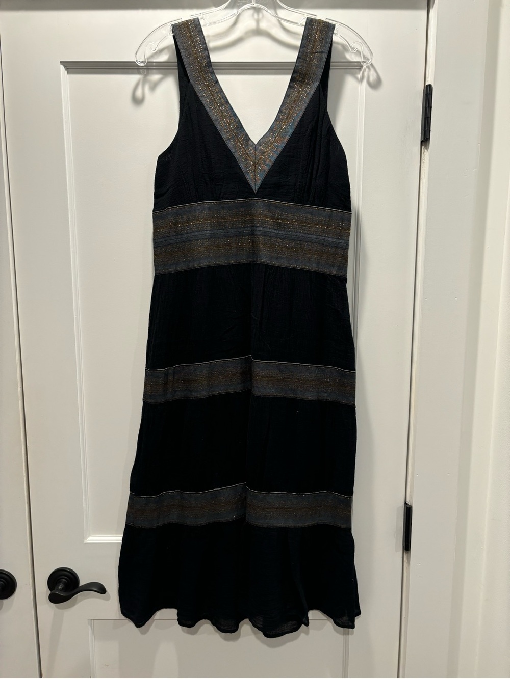 Twelfth Street by Cynthia Vincent NEW Black Sleeveless Midi Dress Empire Waist M